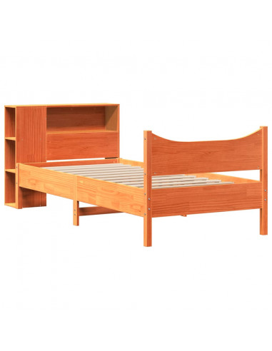 Letto senza Materasso Marrone Cera 75x190 cm in Legno di Pino