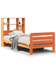 Letto senza Materasso Marrone Cera 75x190 cm in Legno di Pino