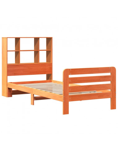 Letto senza Materasso Marrone Cera 75x190 cm in Legno di Pino