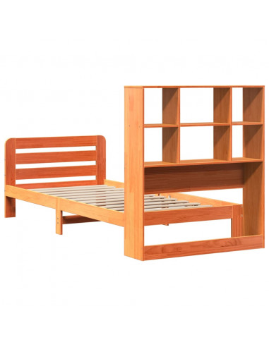 Letto senza Materasso Marrone Cera 75x190 cm in Legno di Pino