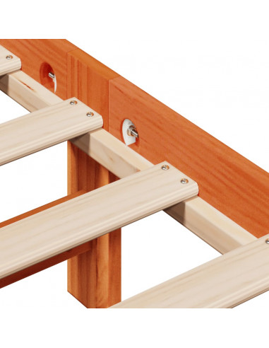 Letto senza Materasso Marrone Cera 75x190 cm in Legno di Pino