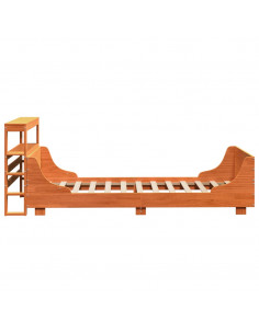 Letto senza Materasso Marrone Cera 90x200 cm Legno di Pino