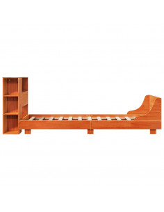 Letto senza Materasso Marrone Cera 75x190 cm in Legno di Pino