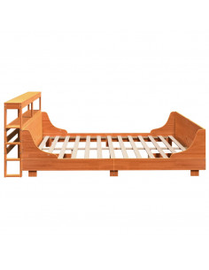 Letto senza Materasso Marrone Cera 180x200 cm in Legno di Pino