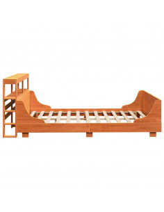 Letto senza Materasso Marrone Cera 150x200 cm in Legno di Pino