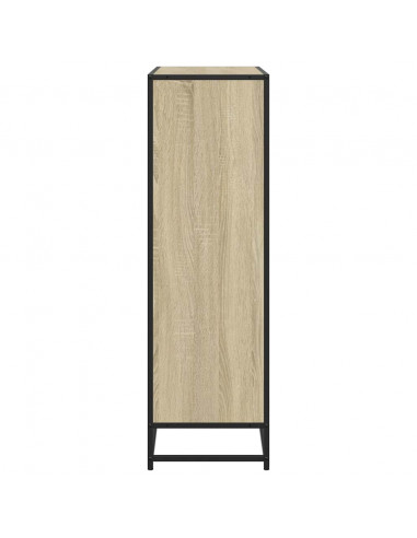 Libreria Rovere Sonoma 97,5x33x107,5 cm Multistrato e Metallo