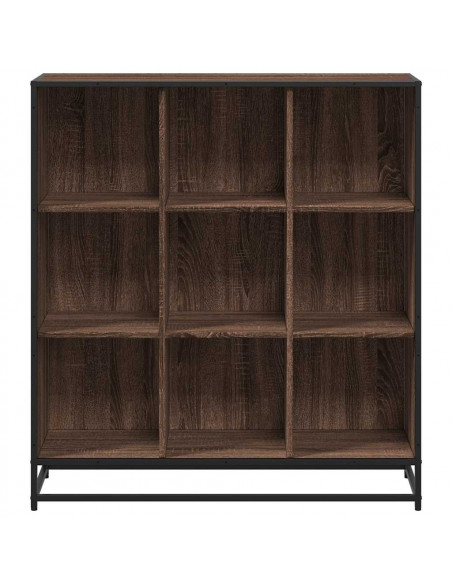 Libreria Rovere Marrone 97,5x33x107,5 cm Multistrato e Metallo