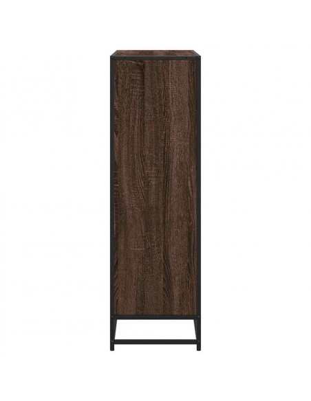 Libreria Rovere Marrone 97,5x33x107,5 cm Multistrato e Metallo
