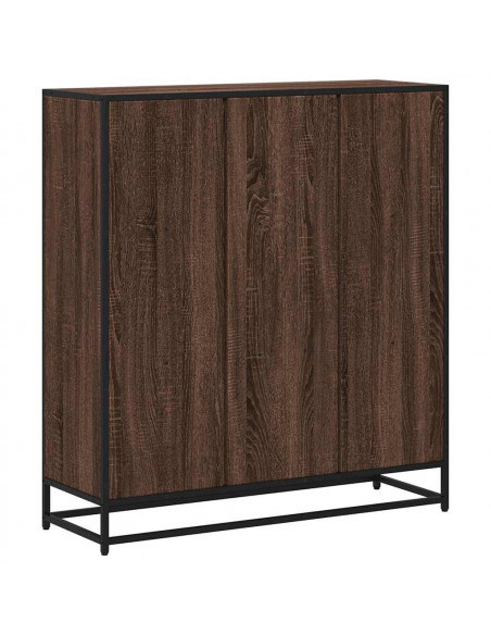 Libreria Rovere Marrone 97,5x33x107,5 cm Multistrato e Metallo