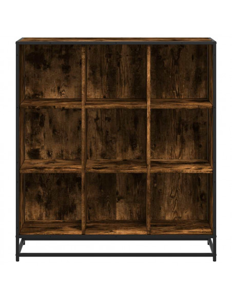 Libreria Rovere Fumo 97,5x33x107,5 cm Legno Multistrato&Metallo