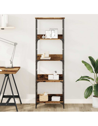 Libreria Legno Antico 50x33x153 cm in Legno Multistrato