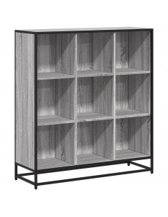 Libreria Grigio Sonoma 97,5x33x107,5 cm Multistrato e Metallo