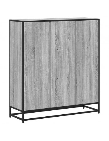 Libreria Grigio Sonoma 97,5x33x107,5 cm Multistrato e Metallo