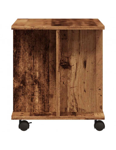 Mobile TV con Ruote Legno Antico 80x40x45 cm Legno Multistrato