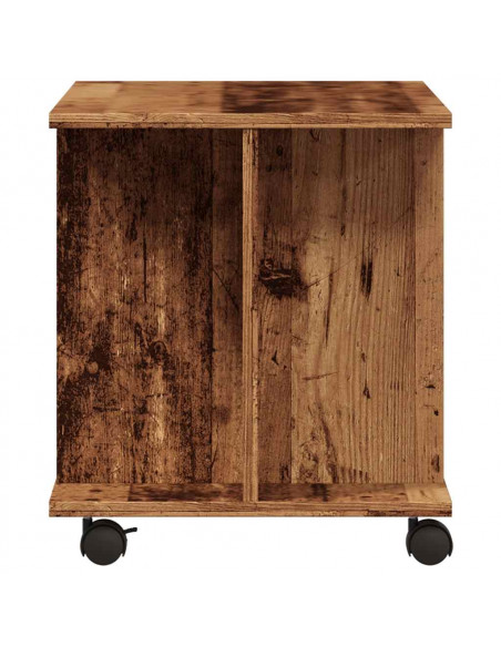 Mobile TV con Ruote Legno Antico 80x40x45 cm Legno Multistrato