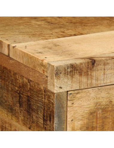 Mobile TV a Parete 80x30x19 cm Legno Grezzo Massello di Mango