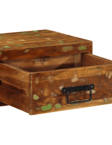 Mobile TV a Parete 80x30x19 cm in Legno Massello di Recupero