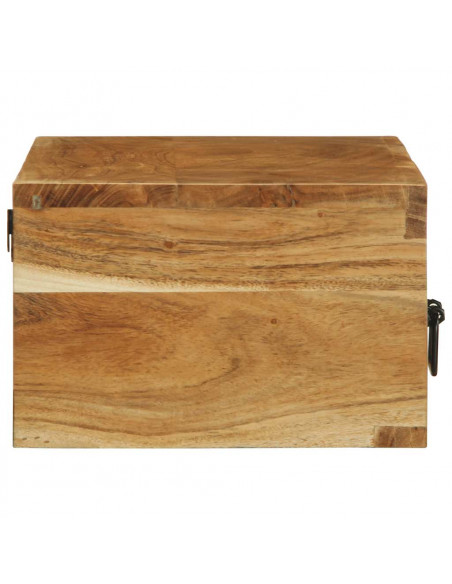 Mobile TV a Parete 80x30x19 cm in Legno Massello di Acacia