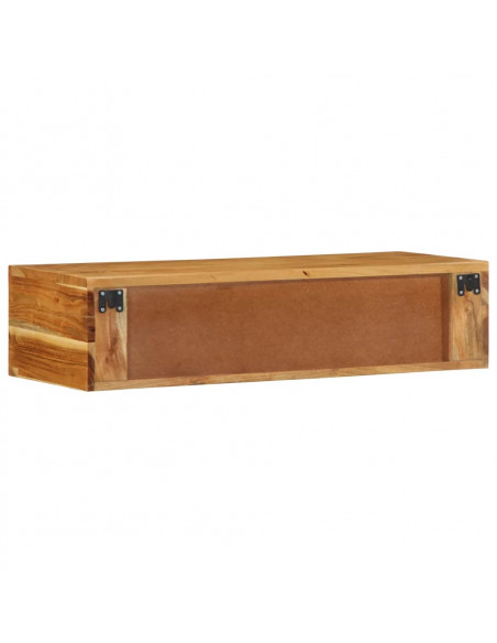 Mobile TV a Parete 80x30x19 cm in Legno Massello di Acacia