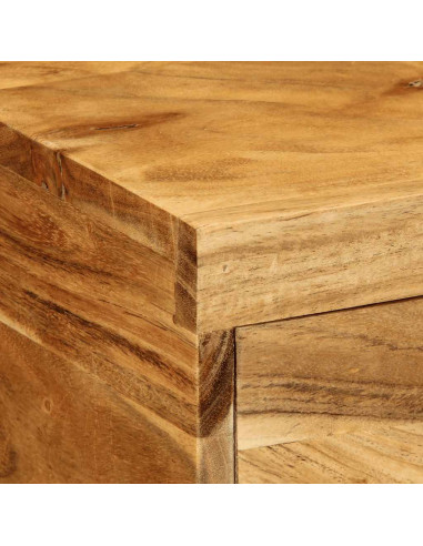 Mobile TV a Parete 80x30x19 cm in Legno Massello di Acacia