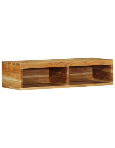 Mobile TV a Parete 80x30x19 cm in Legno Massello di Acacia