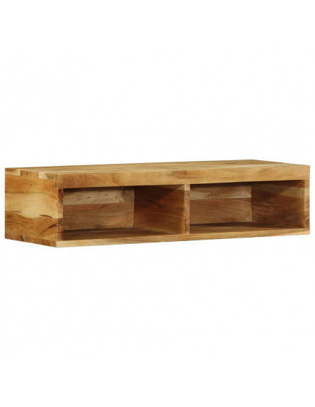Mobile TV a Parete 80x30x19 cm in Legno Massello di Acacia