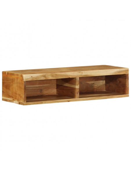 Mobile TV a Parete 80x30x19 cm in Legno Massello di Acacia