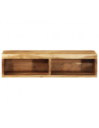 Mobile TV a Parete 80x30x19 cm in Legno Massello di Acacia