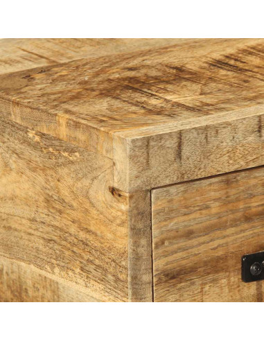 Mobile TV a Parete 60x30x19 cm Legno Grezzo Massello di Mango