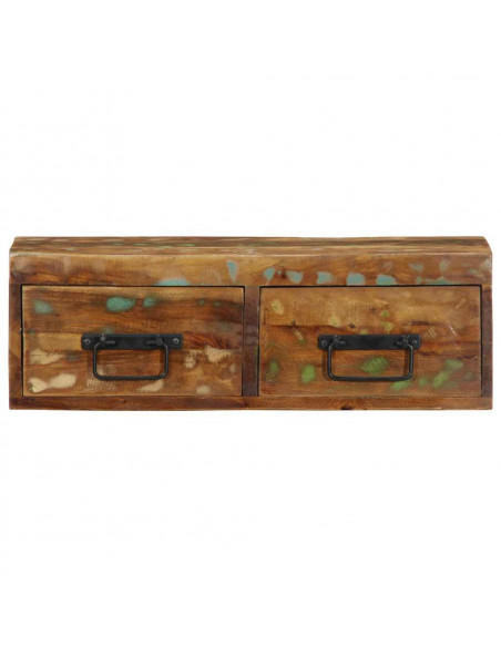 Mobile TV a Parete 60x30x19 cm in Legno Massello di Recupero
