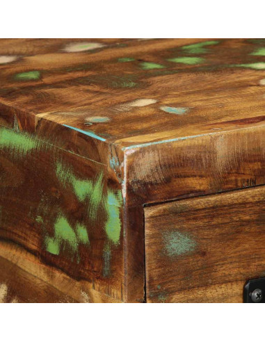 Mobile TV a Parete 60x30x19 cm in Legno Massello di Recupero