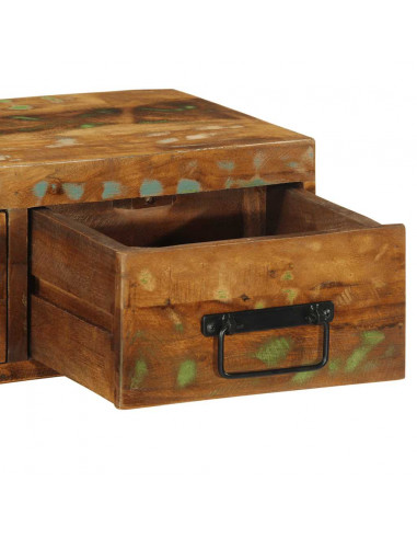 Mobile TV a Parete 60x30x19 cm in Legno Massello di Recupero