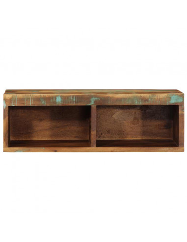 Mobile TV a Parete 60x30x19 cm in Legno Massello di Recupero