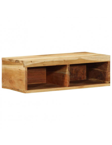 Mobile TV a Parete 60x30x19 cm in Legno Massello di Acacia