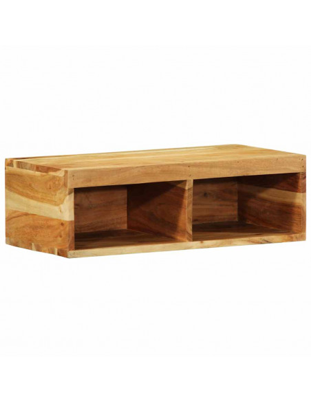 Mobile TV a Parete 60x30x19 cm in Legno Massello di Acacia