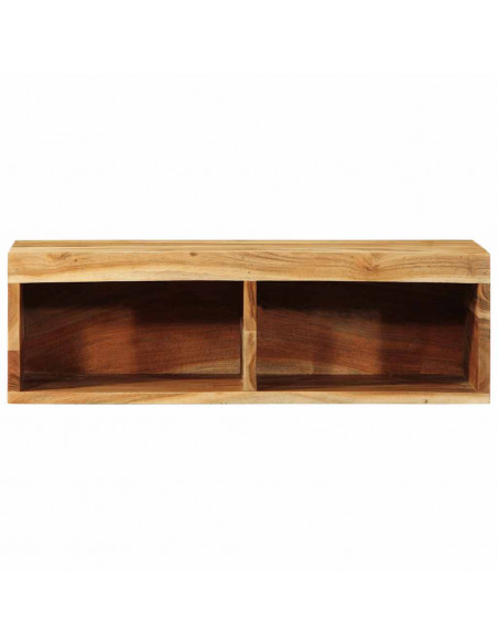 Mobile TV a Parete 60x30x19 cm in Legno Massello di Acacia