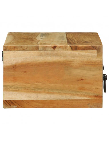 Mobile TV a Parete 60x30x19 cm in Legno Massello di Acacia