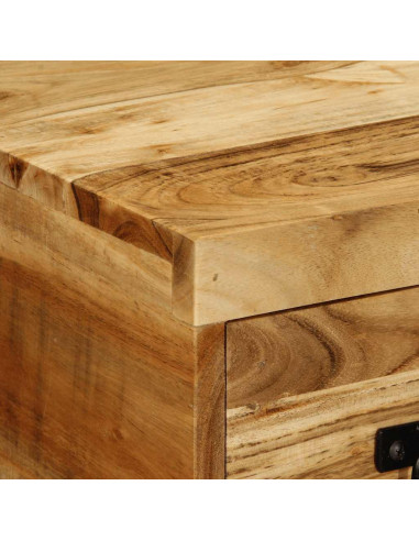 Mobile TV a Parete 60x30x19 cm in Legno Massello di Acacia