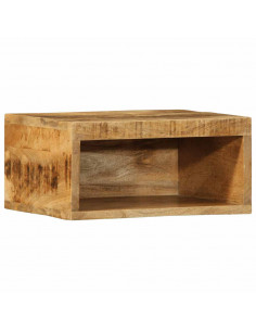 Mobile TV a Parete 40x30x19 cm Legno Grezzo Massello di Mango