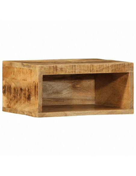 Mobile TV a Parete 40x30x19 cm Legno Grezzo Massello di Mango