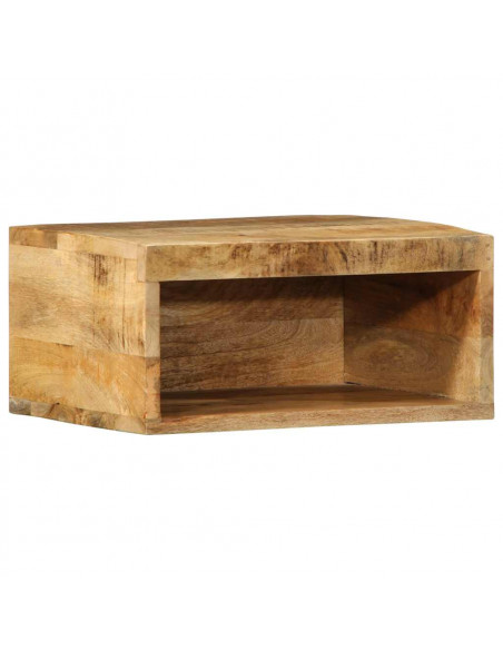 Mobile TV a Parete 40x30x19 cm Legno Grezzo Massello di Mango