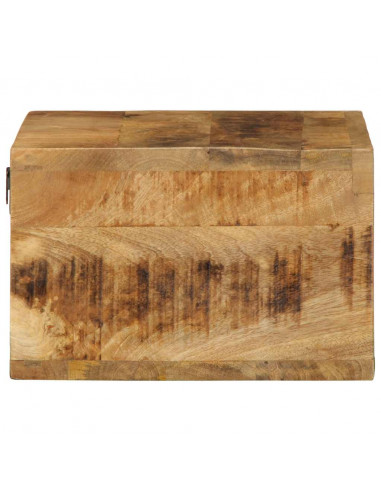 Mobile TV a Parete 40x30x19 cm Legno Grezzo Massello di Mango