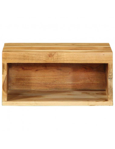 Mobile TV a Parete 40x30x19 cm in Legno Massello di Acacia