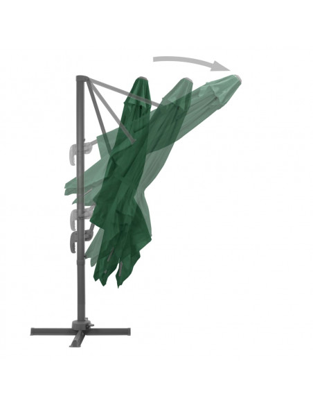 Ombrellone da Esterni con Base Portatile Verde