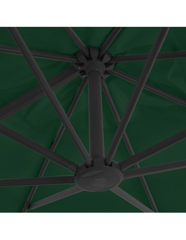 Ombrellone da Esterni con Base Portatile Verde