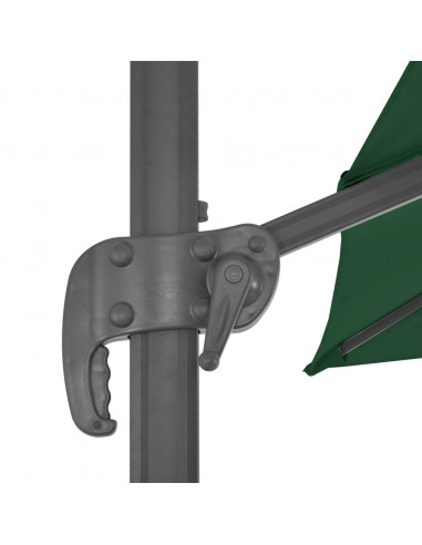 Ombrellone da Esterni con Base Portatile Verde