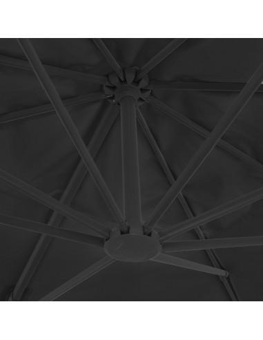 Ombrellone da Esterni con Base Portatile Antracite