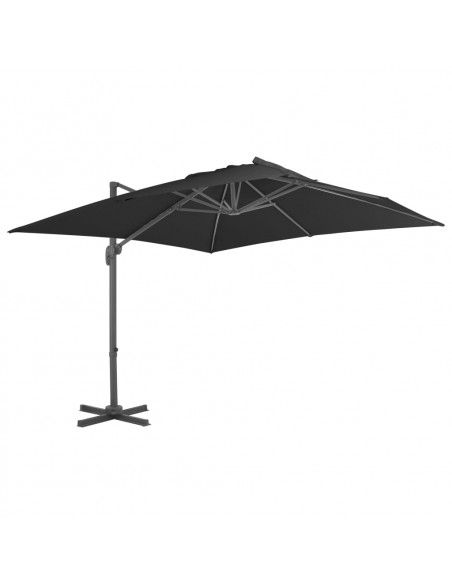 Ombrellone a Sbalzo con Palo in Alluminio 300x300cm Antracite