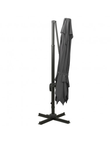 Ombrellone a Sbalzo con Doppia Copertura 300x300 cm Antracite
