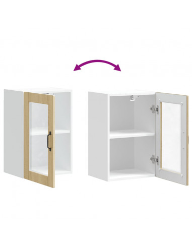 Pensile da Cucina con Porta in Vetro Porto Rovere Sonoma